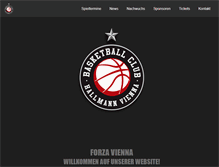 Tablet Screenshot of basketballclubvienna.at